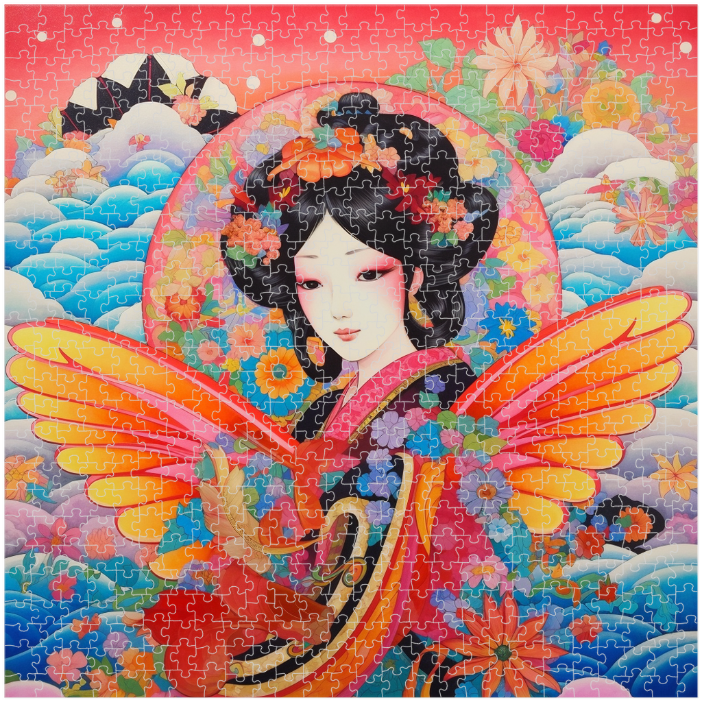 Enchanted Japanese Fairy Puzzle: A Colorful Journey of Harmony & Magic - Discover the Beauty Within Each Piece