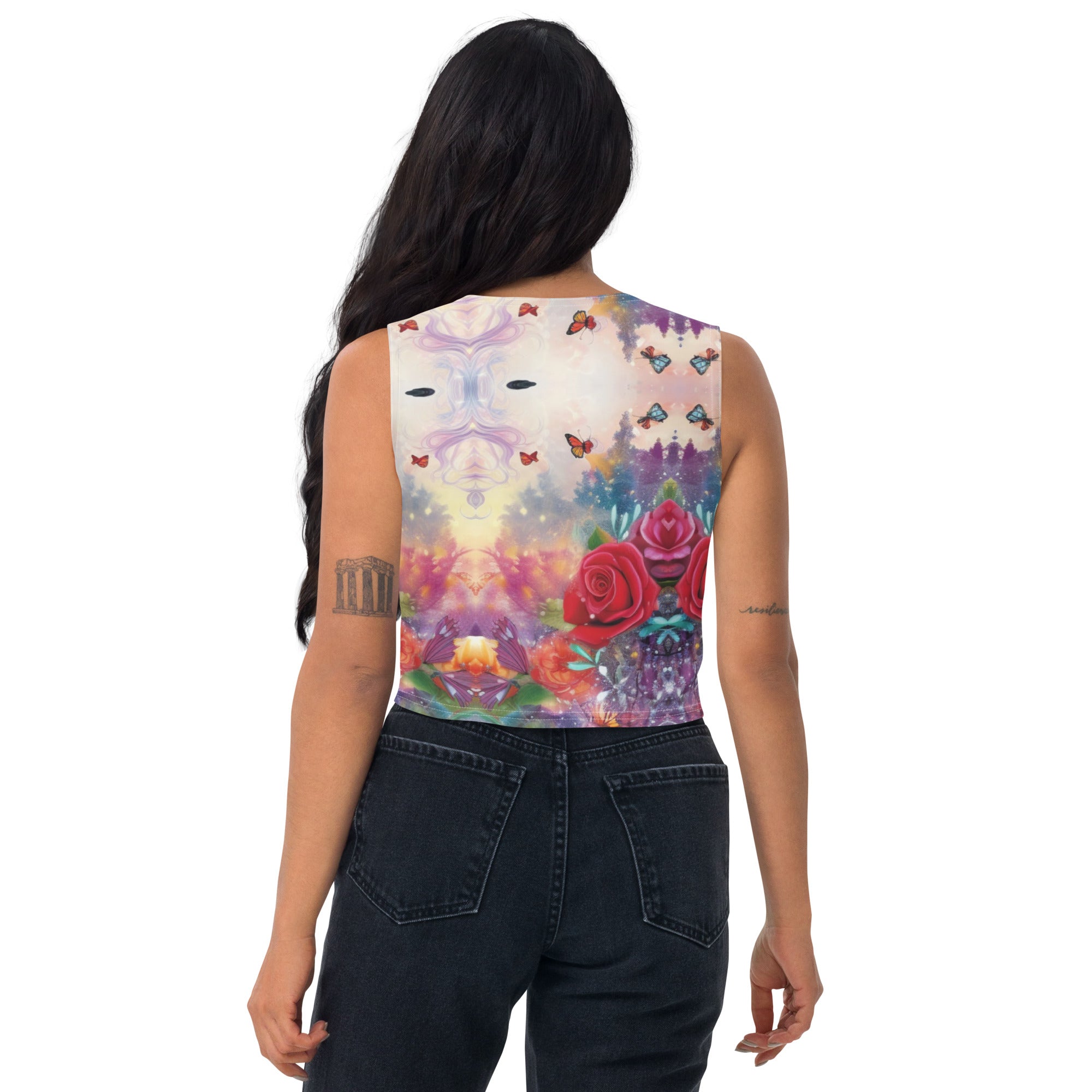 Blossom with Style in our Flower Fairy Crop Top | Girl Crop Top | Women Crop Top | Girls Night Shirt | Party Shirt | Flower Fairy Shirt