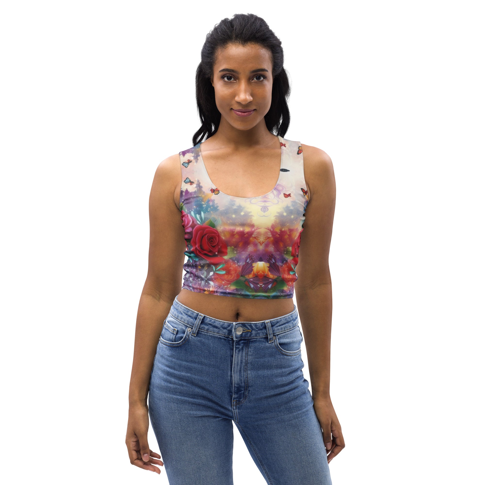 Ignite Your Feminine Spirit: Blossom with Style in our Flower Fairy Crop Top!