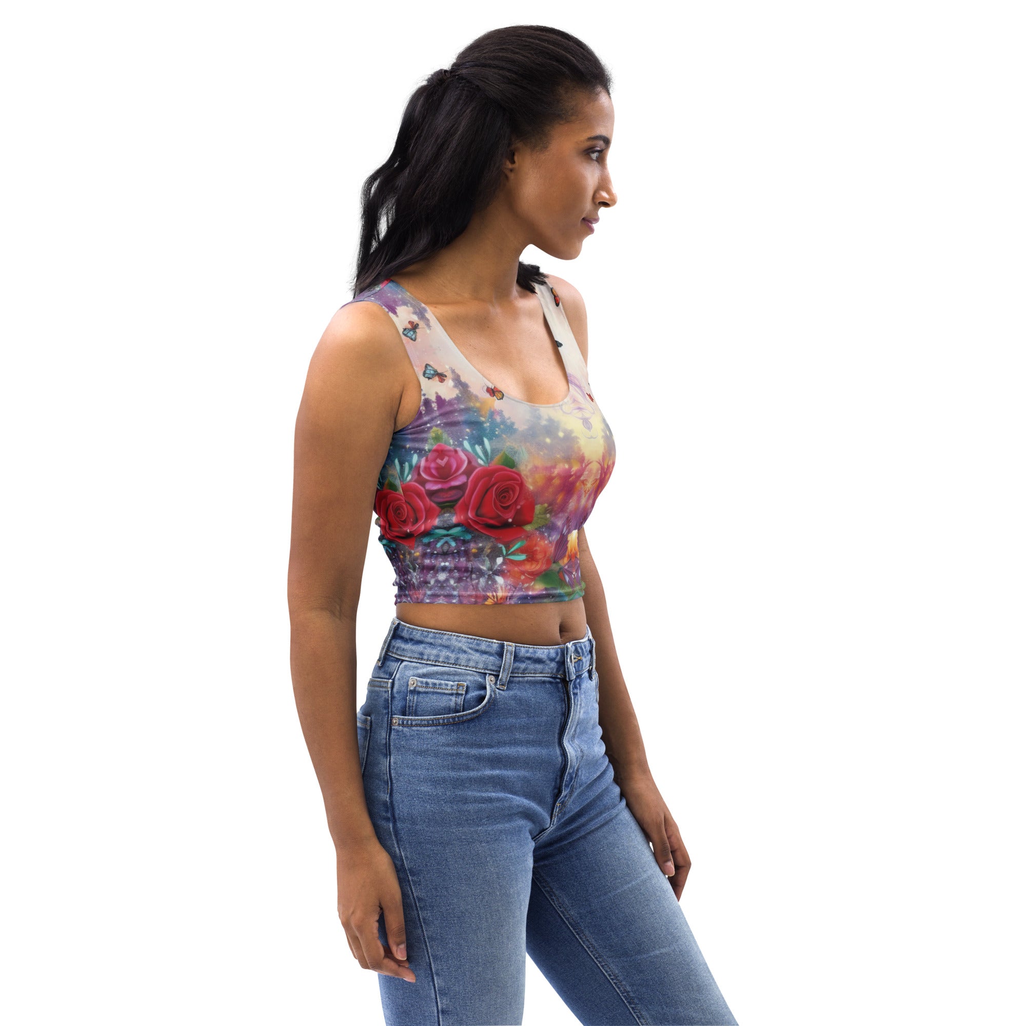 Ignite Your Feminine Spirit: Blossom with Style in our Flower Fairy Crop Top!