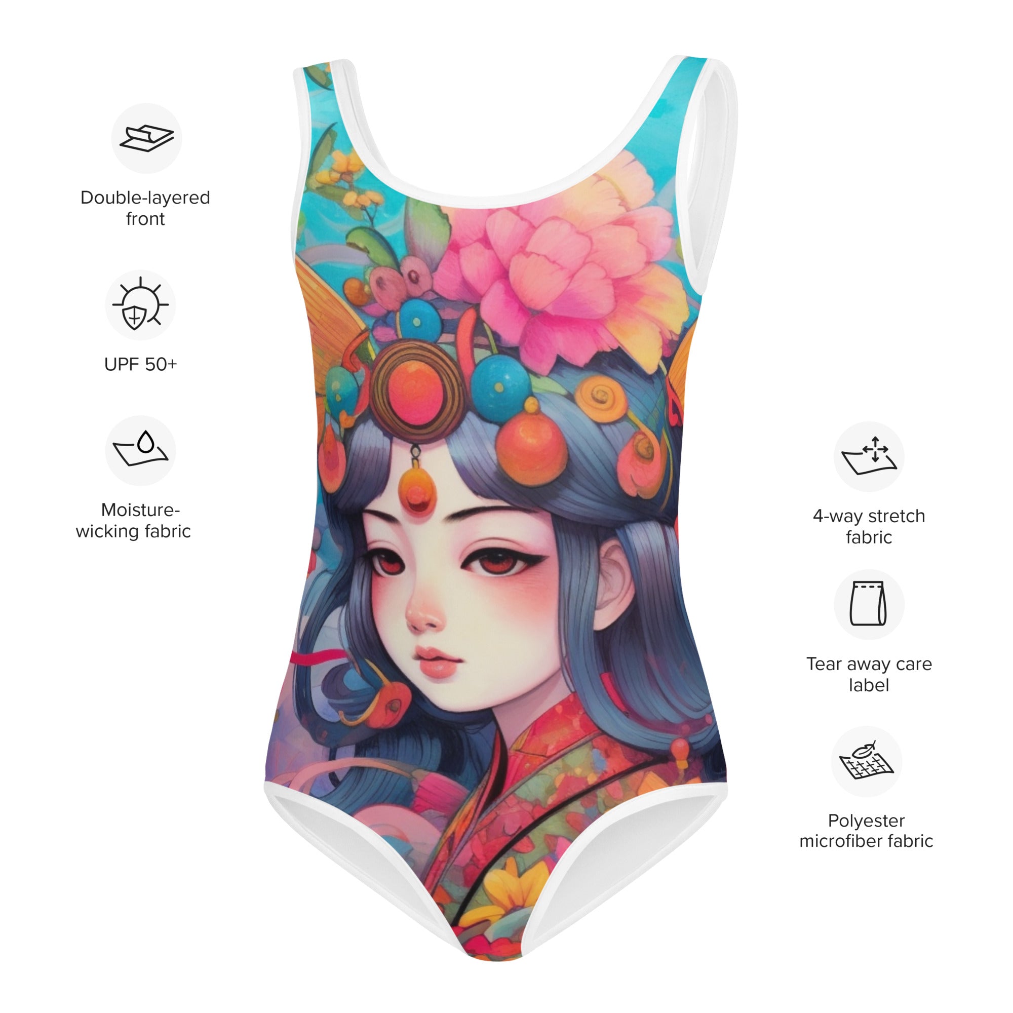 Enchanted Yōsei Fairy Style Girls' Swimsuit - Perfect for Young Princess | Girls Swimsuit | Baby Swimwear | Toddler Swimming Pool Swimsuit