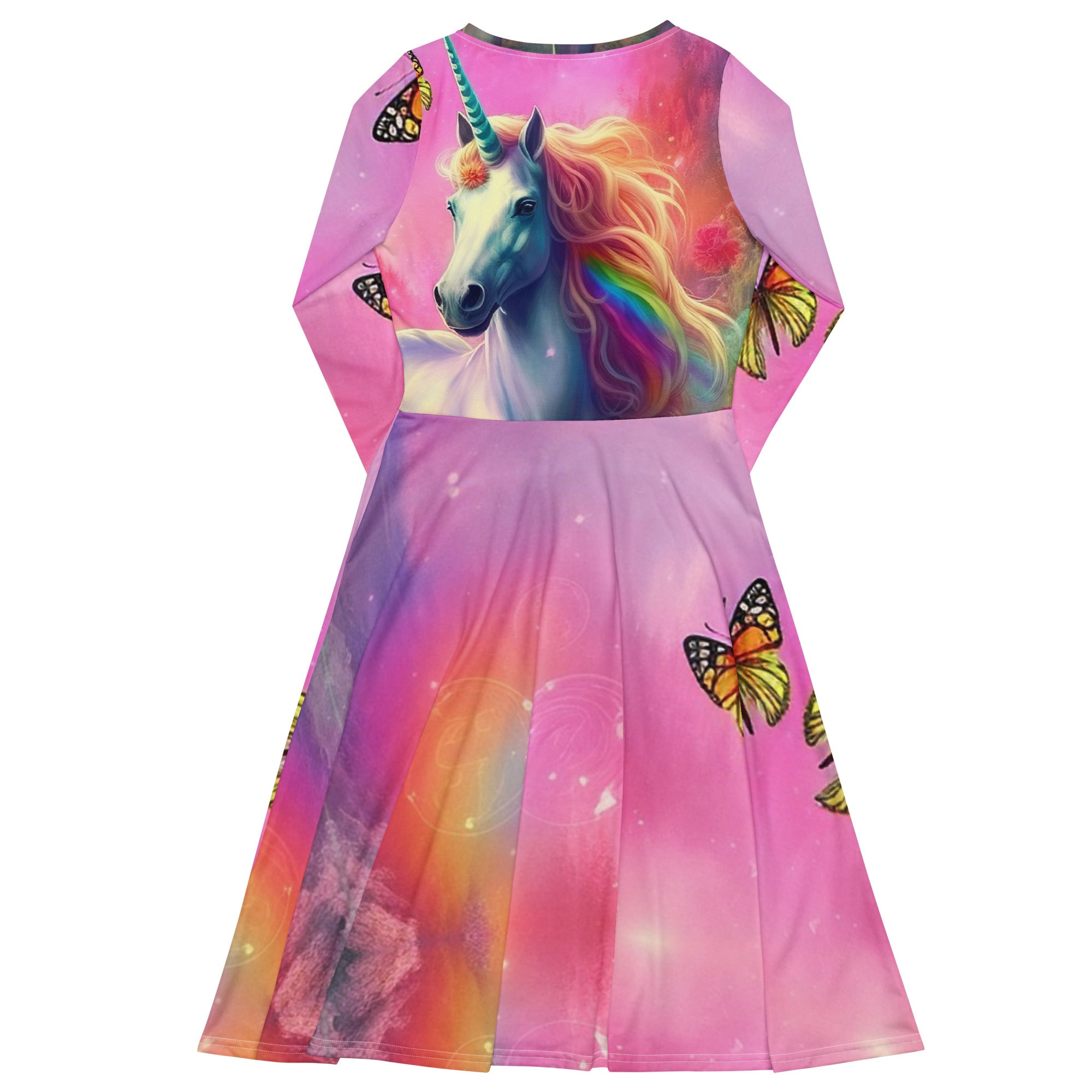 Captivate Hearts and Turn Heads: Radiate Elegance in our Unicorn and Butterflies Dress