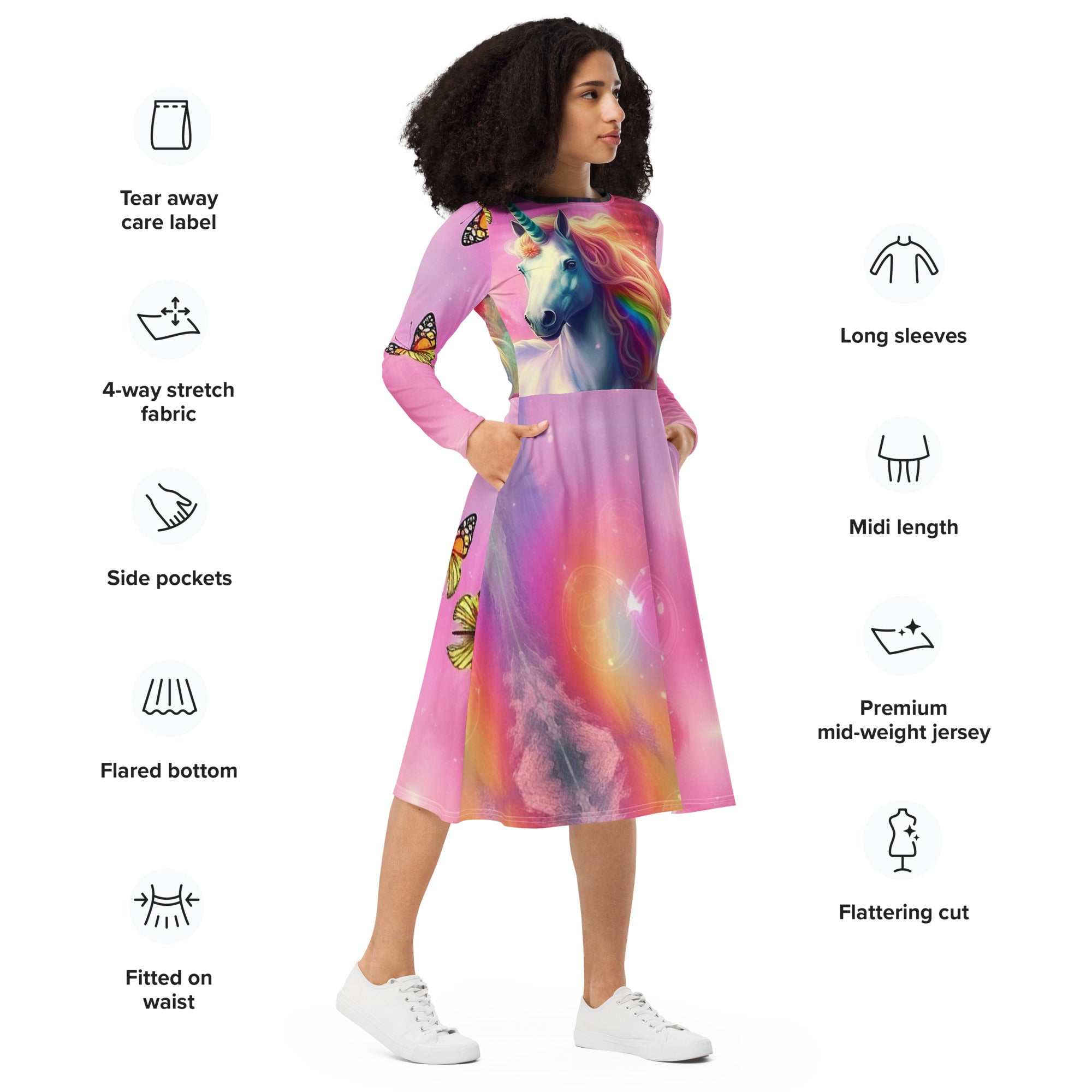 Captivate Hearts and Turn Heads: Radiate Elegance in our Unicorn and Butterflies Dress | Woman Unicorn Dress Captivate Hearts and Turn Heads: Radiate Elegance in our Unicorn and Butterflies Dress | Woman Unicorn Dress