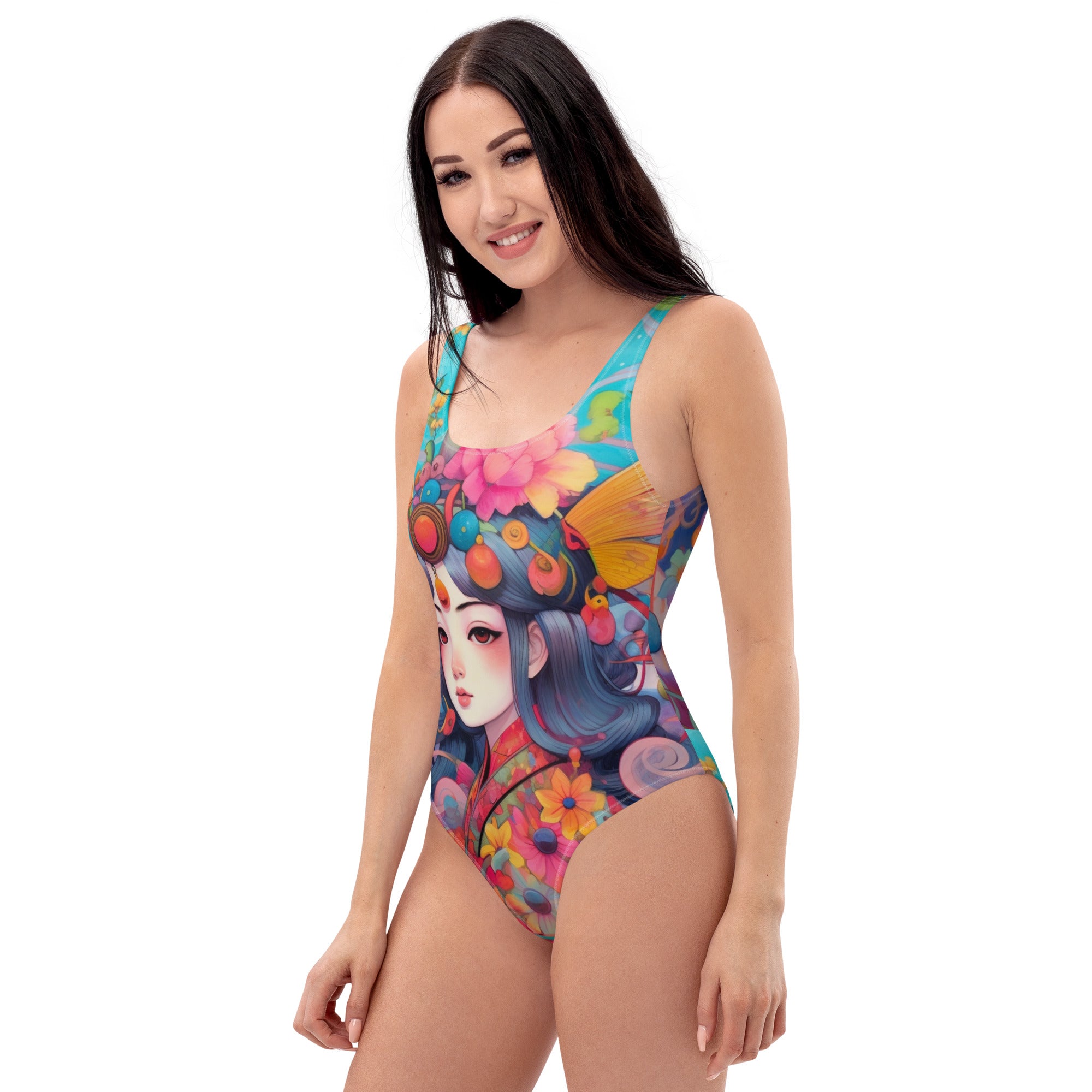 Yōsei Japanese Fairy Colorful One-Piece Swimsuit | Japanese Fairy Swimsuit  | Woman Swimsuit | Girl Swimsuit | Girls Swimwear | Beach Dress