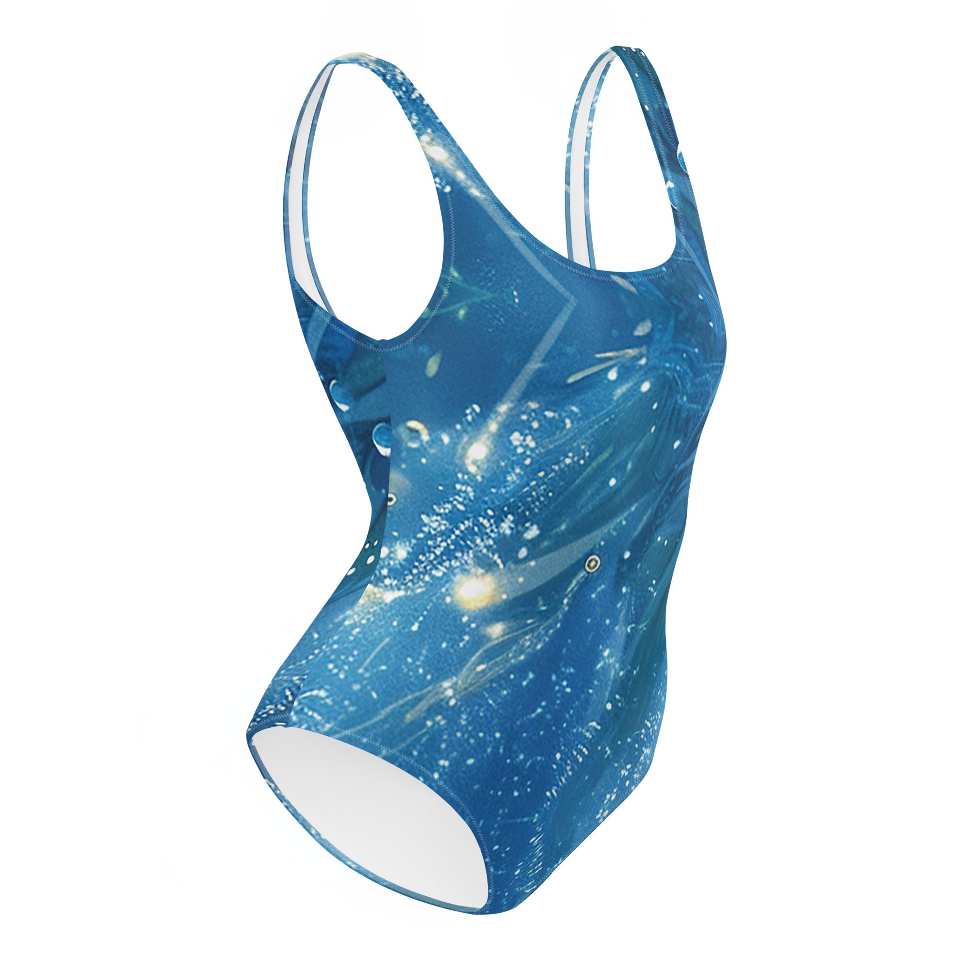 Cosmic Waters One-Piece Swimsuit: Dive Into a Universe of Style and Comfort | Women Swimsuit