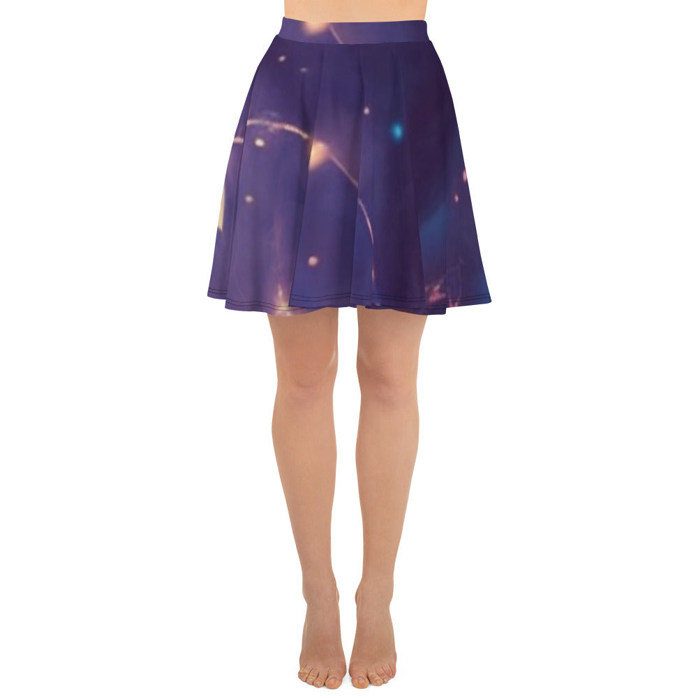 Enchanted Twilight: Luxe Shiny Purple Fairy Skater Skirt - Your Ultimate Companion for Every Seasonal Celebration | Fairy Skirt