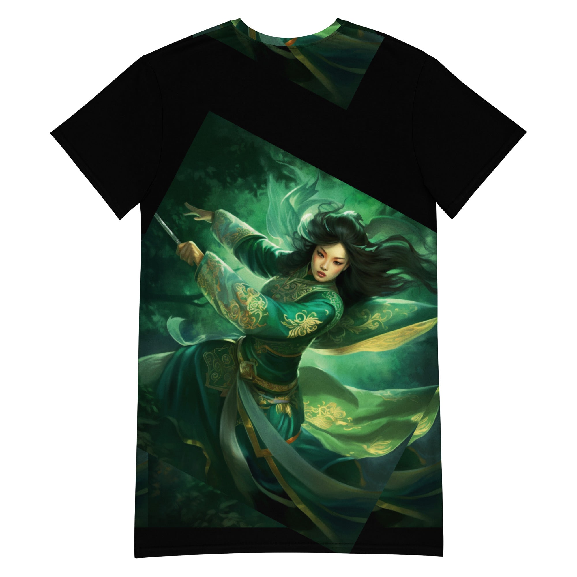 Empowered by Legends: Hua Mulan Chinese Fairy Style T-Shirt Dress | Fairy Dress | Chinese Dress | TShirt Dress | Summer Women Dress
