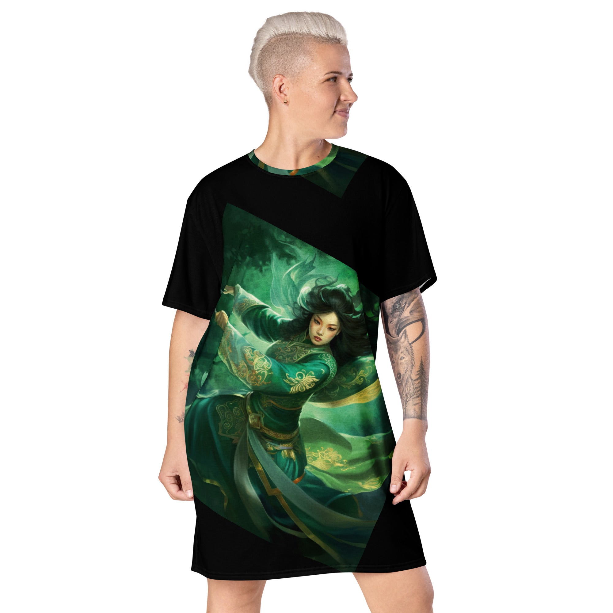 Empowered by Legends: Hua Mulan Chinese Fairy Style T-Shirt Dress