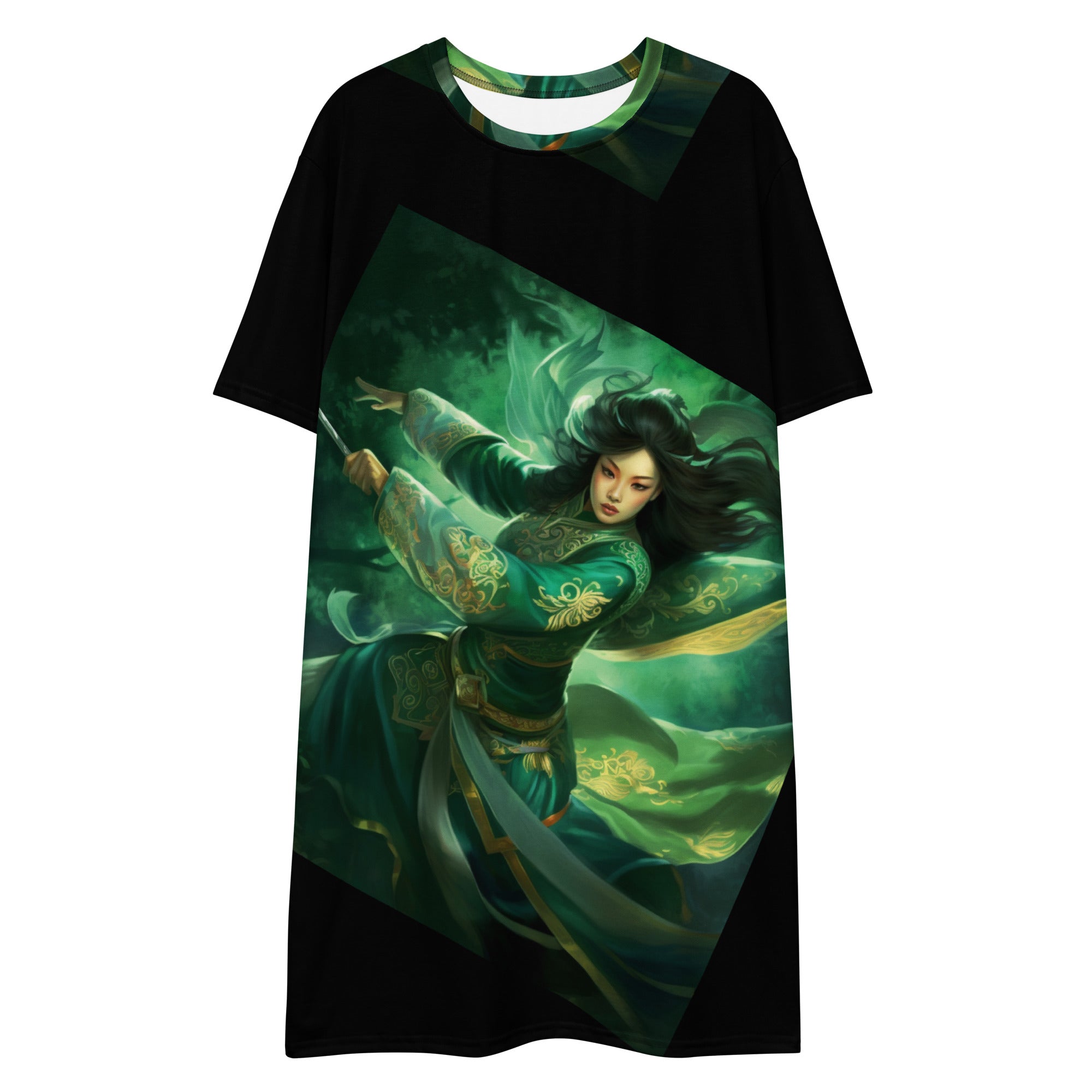 Empowered by Legends: Hua Mulan Chinese Fairy Style T-Shirt Dress | Fairy Dress | Chinese Dress | TShirt Dress | Summer Women Dress