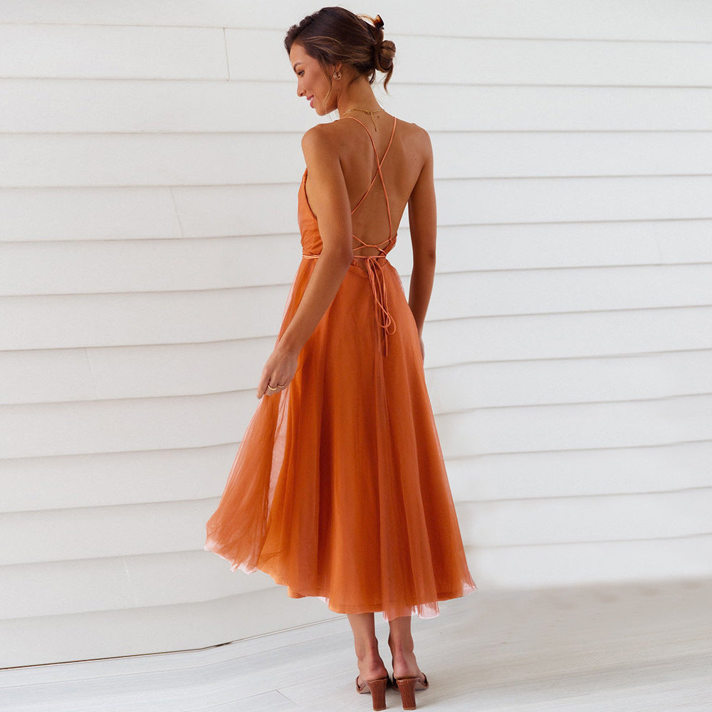 Summer Midi Cinderella Woman Dress | Evening Out Stunning Dress