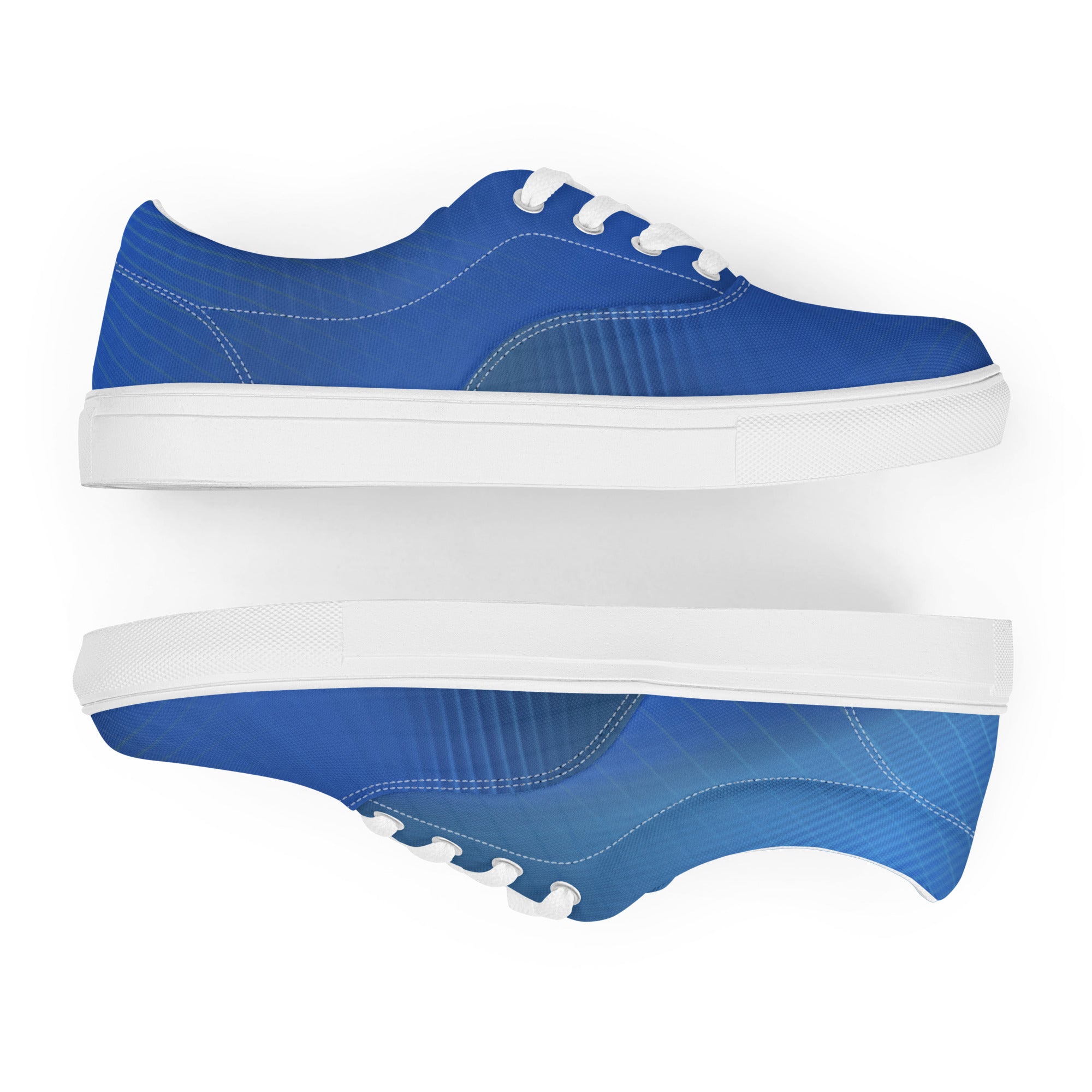 Stride in Style: Unleash Your Uniqueness with Our Men's Blue Lace-Up Canvas Shoes
