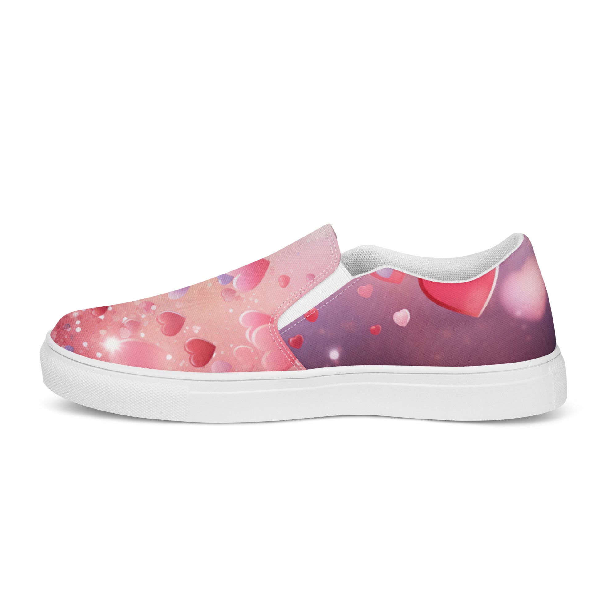 Enchanted Heart Slip-Ons: Fairy-Tale Canvas Shoes for Her - The Perfect Gift for Love & Celebration | Fairy Shoes