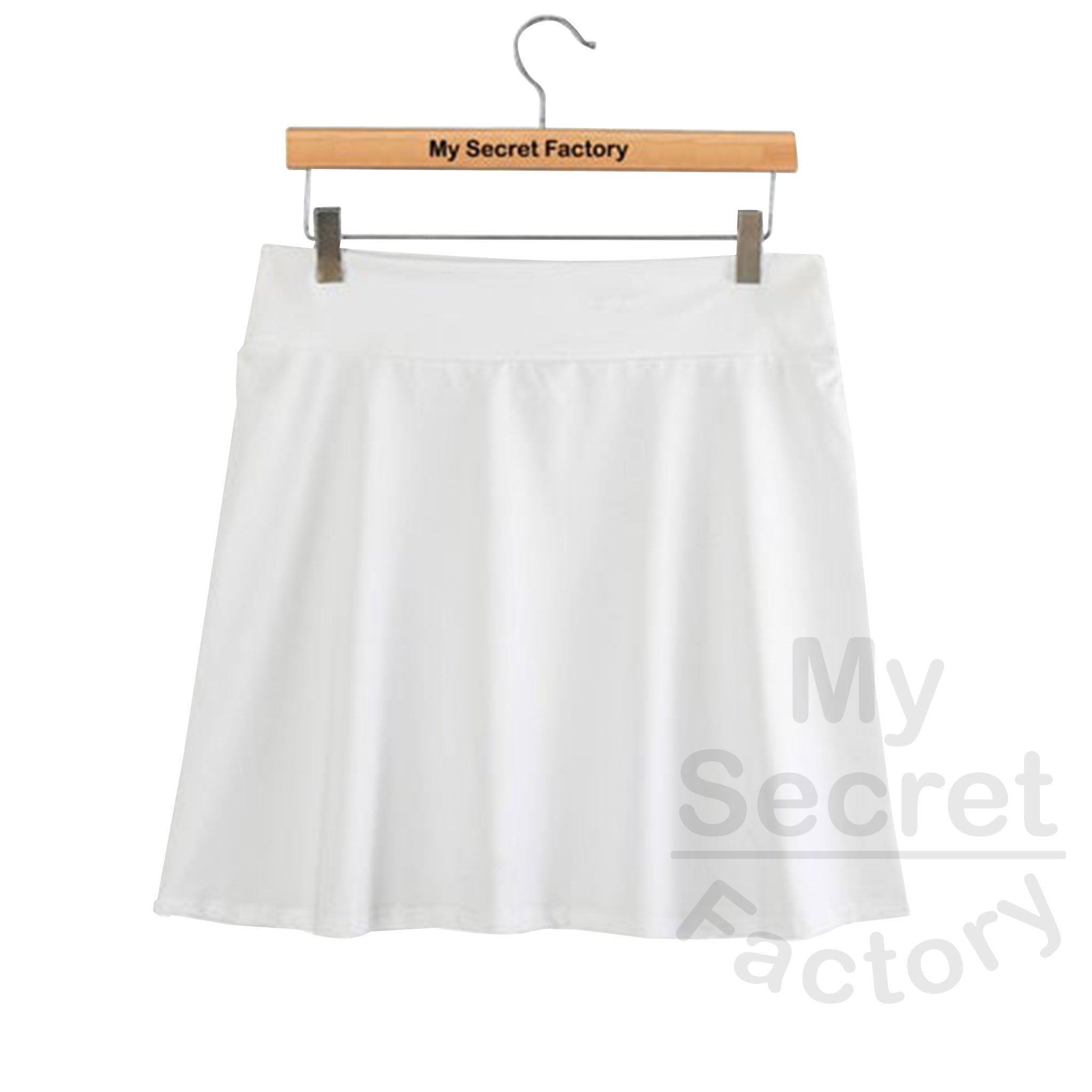 White Color Fairy Print Design Skirt For Ladies