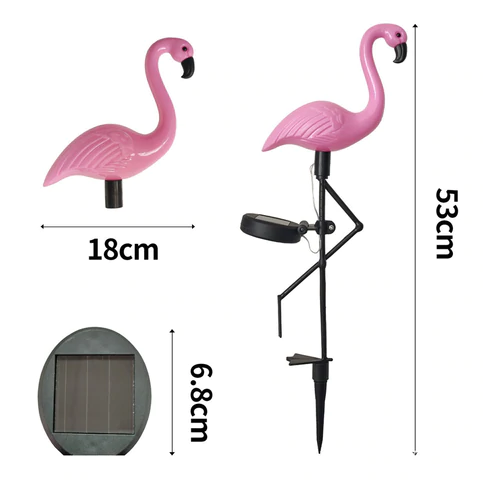 Solar Power Flamingo LED Light Ornament For Home Patio Lawn Decoration