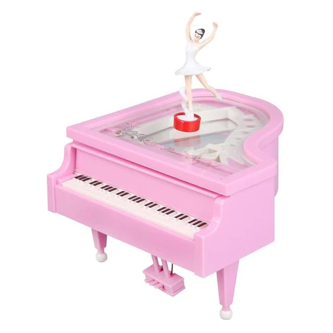 Classic Rotating Ballerina Dancer Music Box Piano For Home Decoration
