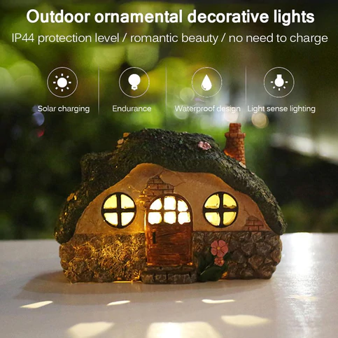 Gardening LED Solar Light Fairy House