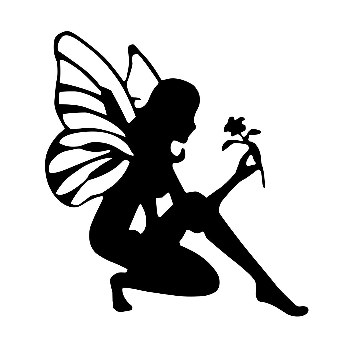 Flower Fairy Wall Art For Home And Office Decoration