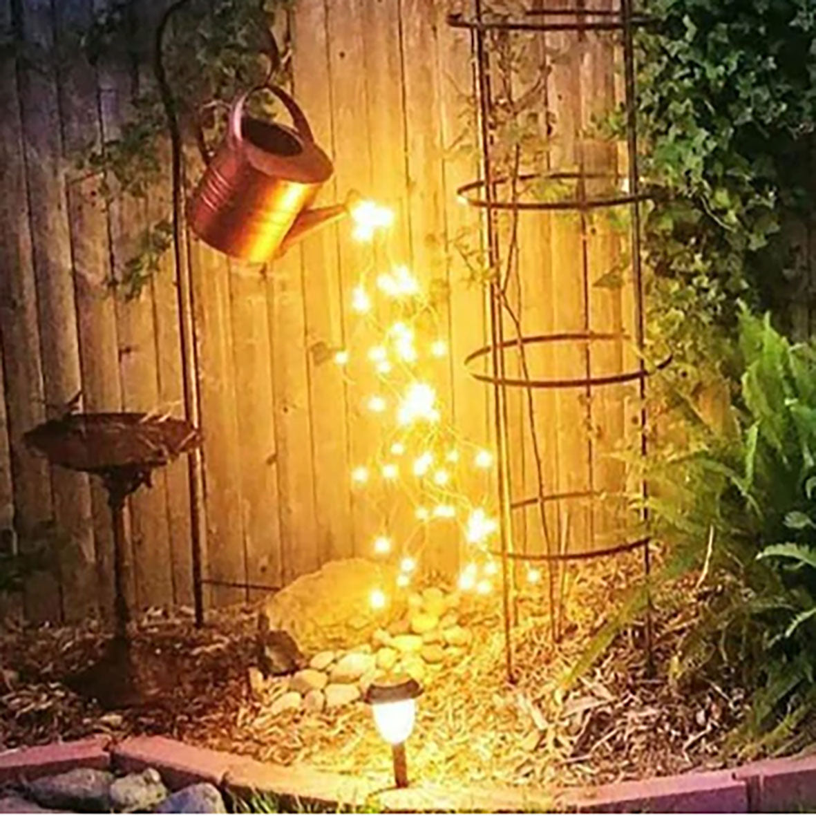 LED Watering Can Fairy Light Home Décor For Garden, Patio, Backyard