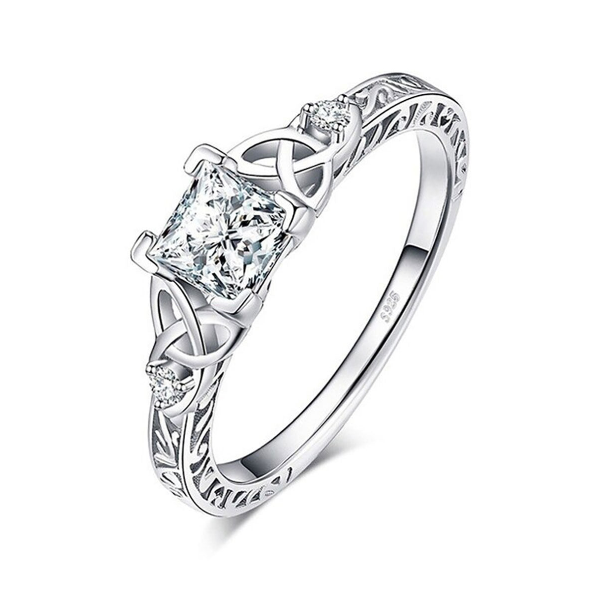 Silver Color Cubic Zirconia Women Ring Jewelry For Women